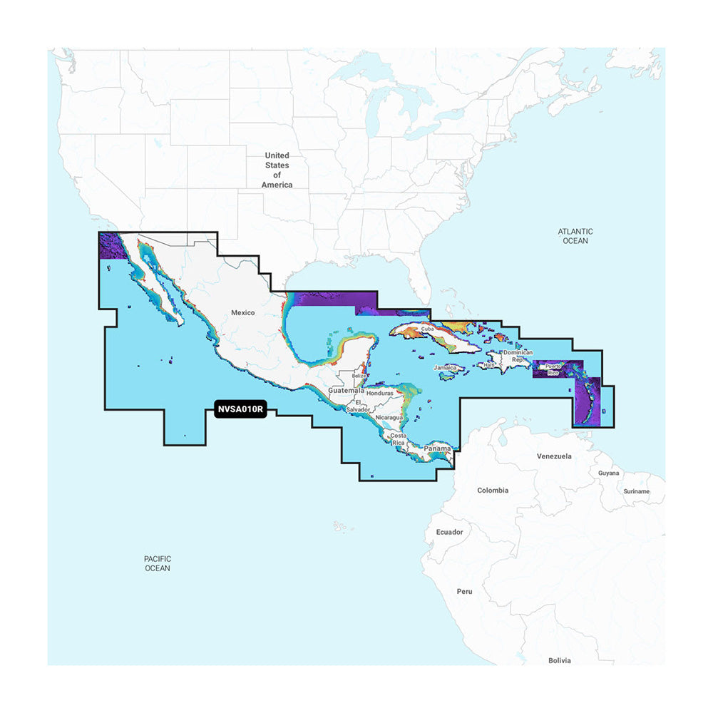 Garmin Navionics Vision NVSA010R Central America  Caribbean 