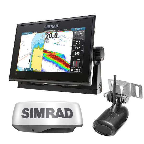 Simrad GO9 XSE Combo wTransom Mount Transducer 83200 kHz  HALO20 Package 00016294001