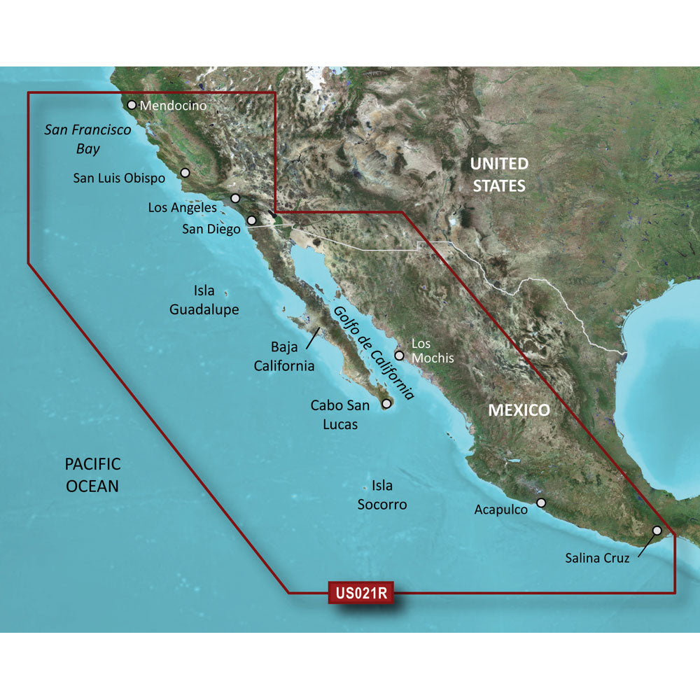 Garmin BlueChart g3 HD  HXUS021R  California  Mexico  microSDSD