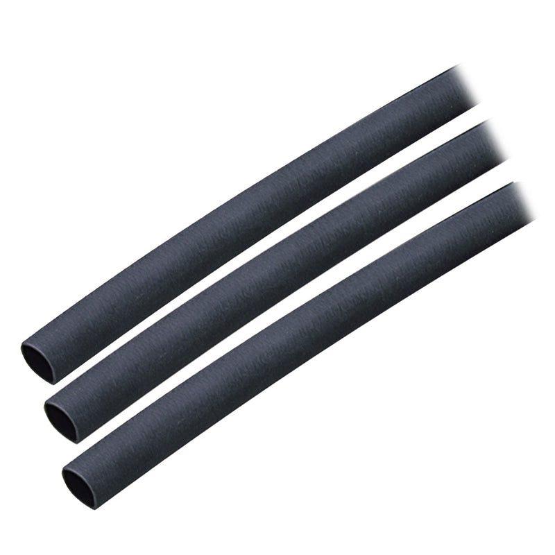 Ancor Adhesive Lined Heat Shrink Tubing (ALT) - 1/4" x 3" - 3-Pack - Black [303103]