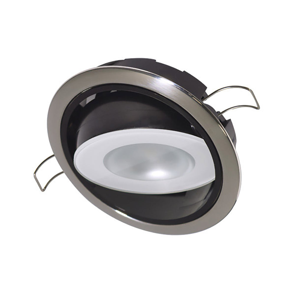 Lumitec Mirage Positionable Down Light  Spectrum RGBW Dimming  Polished Bezel 115117