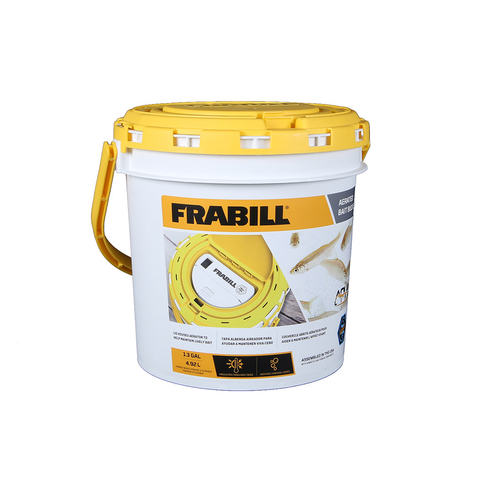 Frabill Dual Fish Bait Bucket wAerator BuiltIn 4825