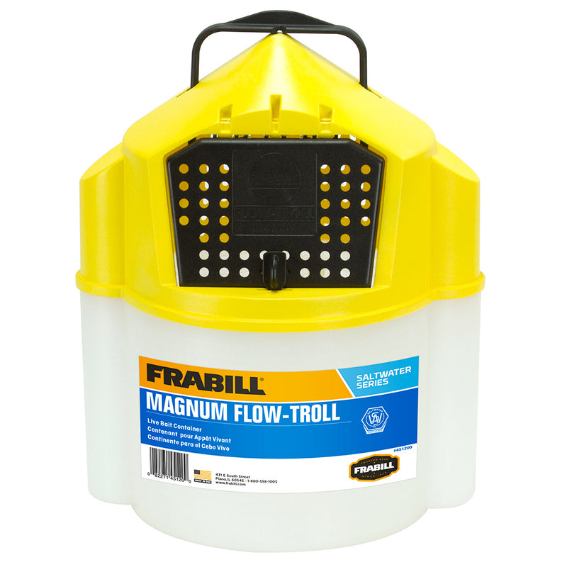 Frabill Magnum Flow Troll Shrimp Bucket  10 Quart 451205