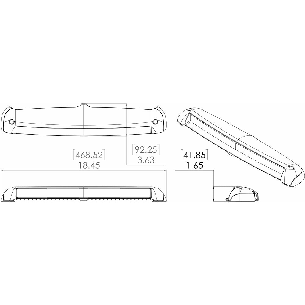 Lumitec Razor Light Bar  Spot  Flush Mount  White 101587