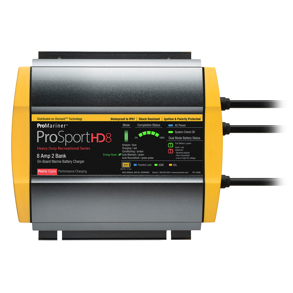 ProMariner ProSportHD 8 Gen 4  8 Amp  2 Bank Battery Charger 44008