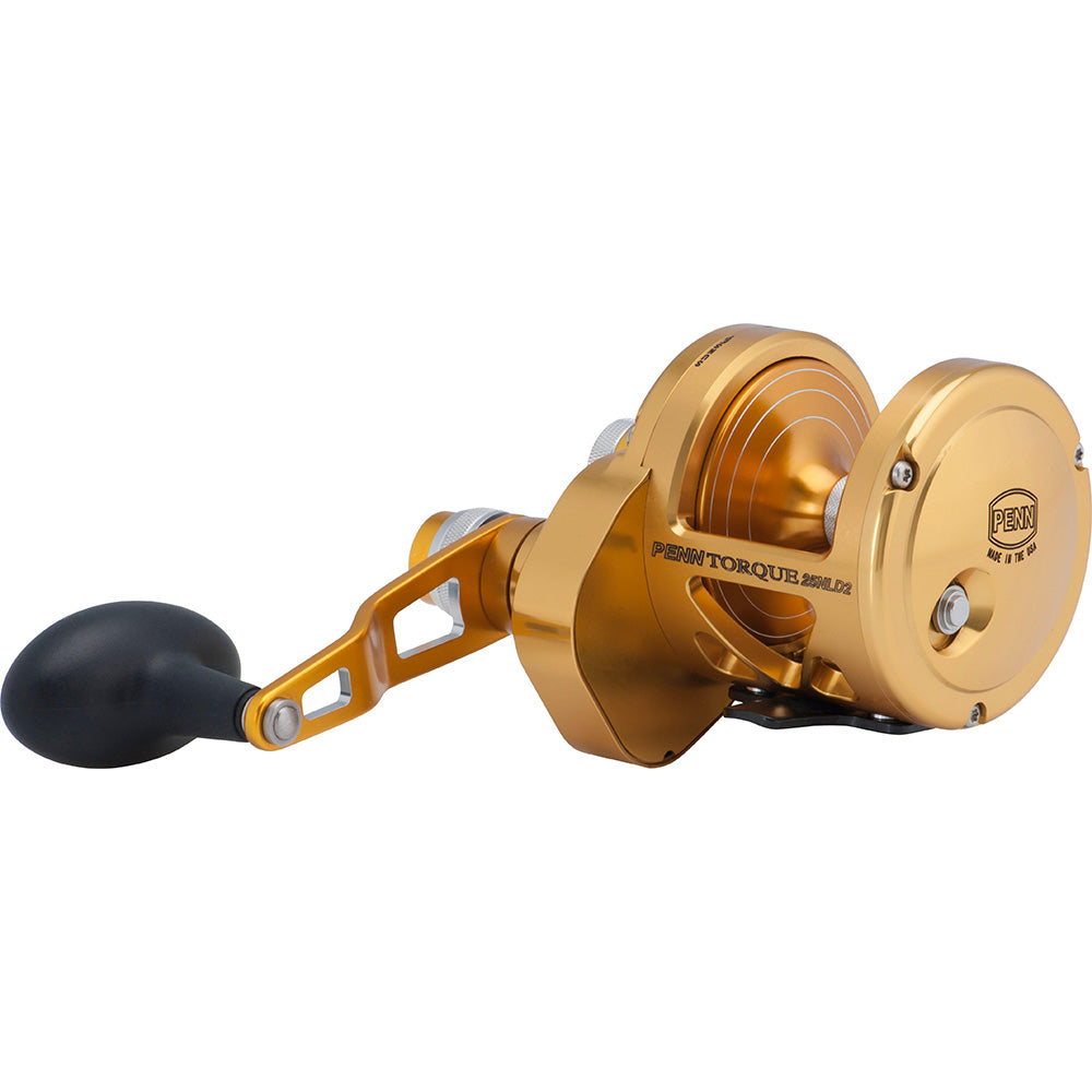 PENN Torque Lever Drag 2 Speed Reel Gold 