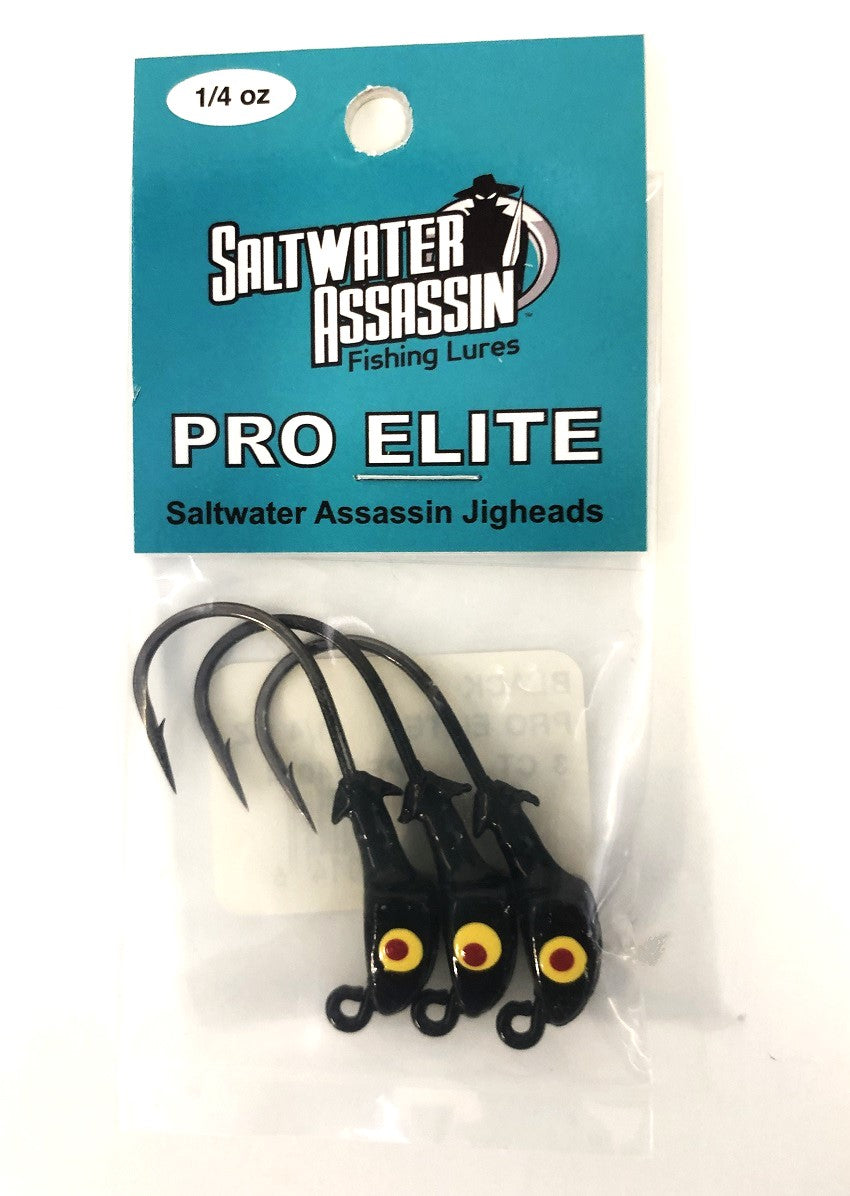 Saltwater Assassin Pro Elite Jigheads Black