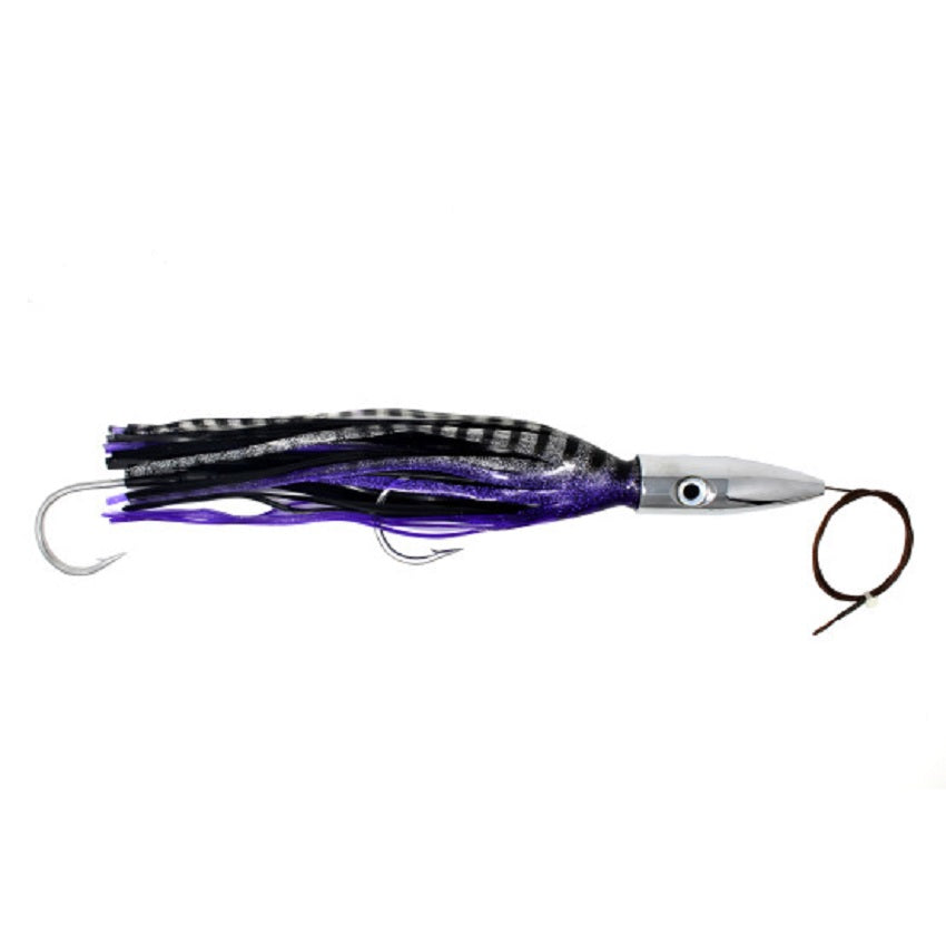 Seaworx Trolling Lure Jetted Big Head Purple/Black Weight: 17oz. Color: Purple/Black Hookset: 12/0