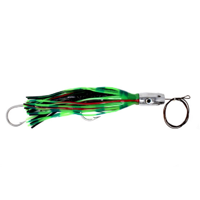 Seaworx Trolling Lure Jetted Big Head Green/Black Weight: 17oz. Color: Green/Black Hookset: 12/0