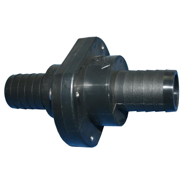 TH Marine Double Barb Inline Scupper Check Valve  118  Black ILS1200DP