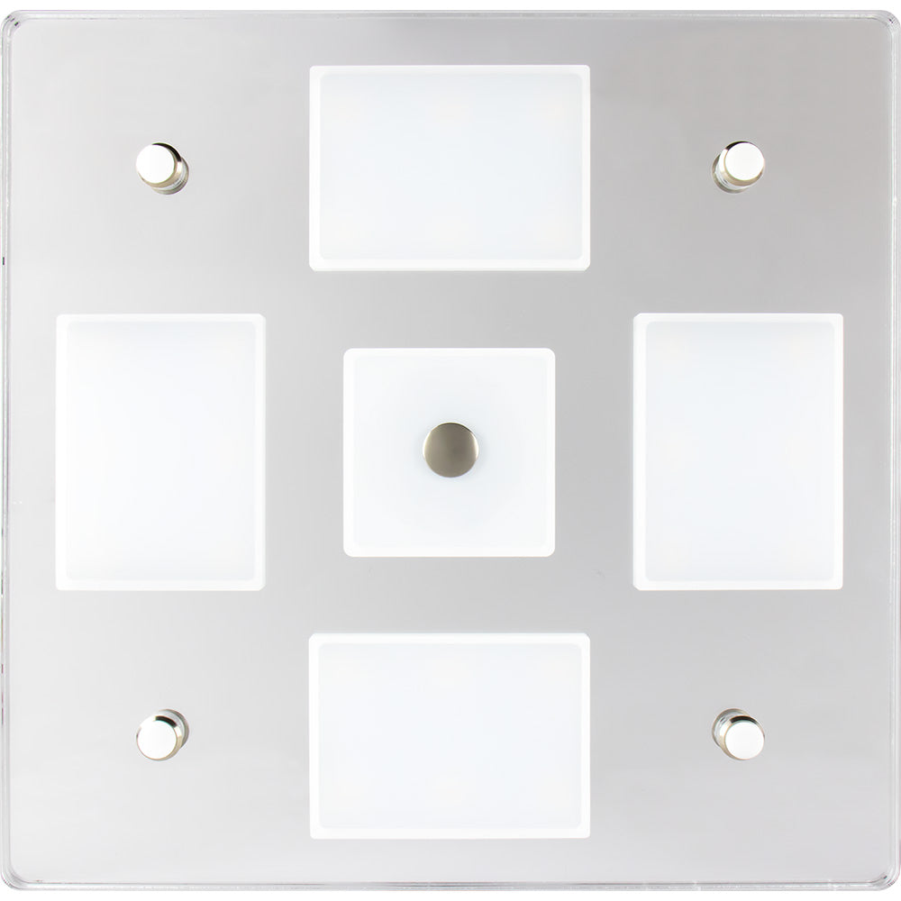 SeaDog Square LED Mirror Light wOnOff Dimmer  White  Blue 