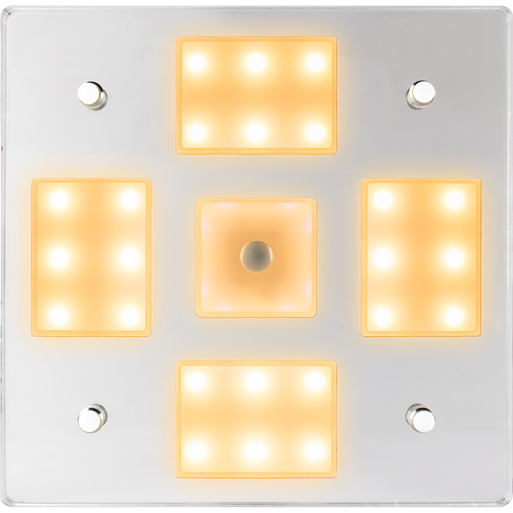 SeaDog Square LED Mirror Light wOnOff Dimmer  White  Blue 