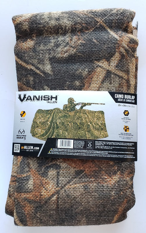 Allen Vanish Camo Burlap 12ft x 54in Realtree Max-5 25334