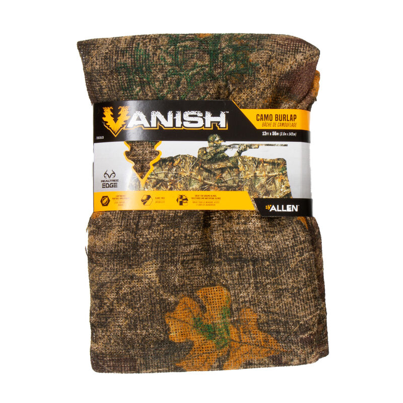 Allen Vanish Camo Burlap 12ft x 56in Realtree Edge 25313