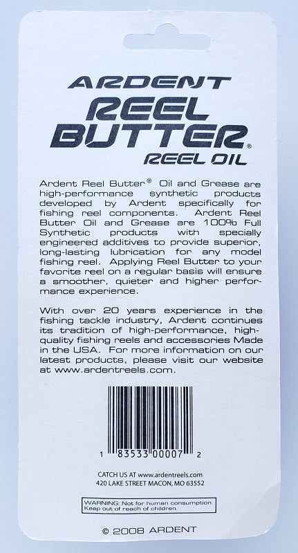 Ardent Reel Butter Reel Oil 1oz