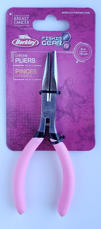 Berkley 6" Chrome/Pink Pliers 1318386