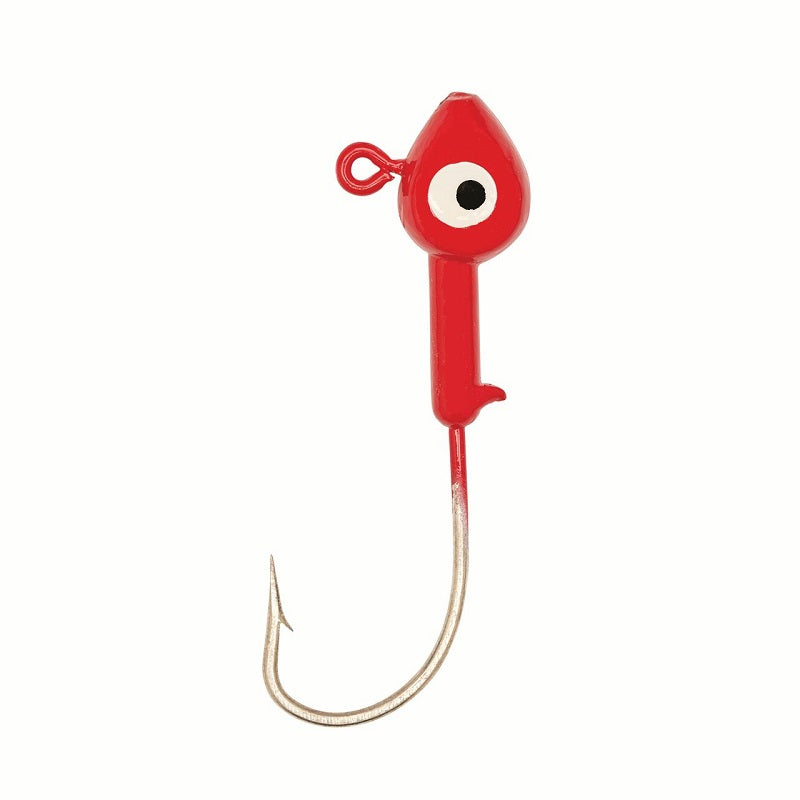 Eagle Claw Fish Head Jigs 1/4oz 10pk Red SWFH14-6