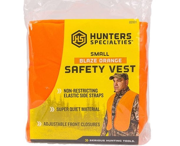 Hunter's Specialties Blaze Orange Safety Vest Small 02001