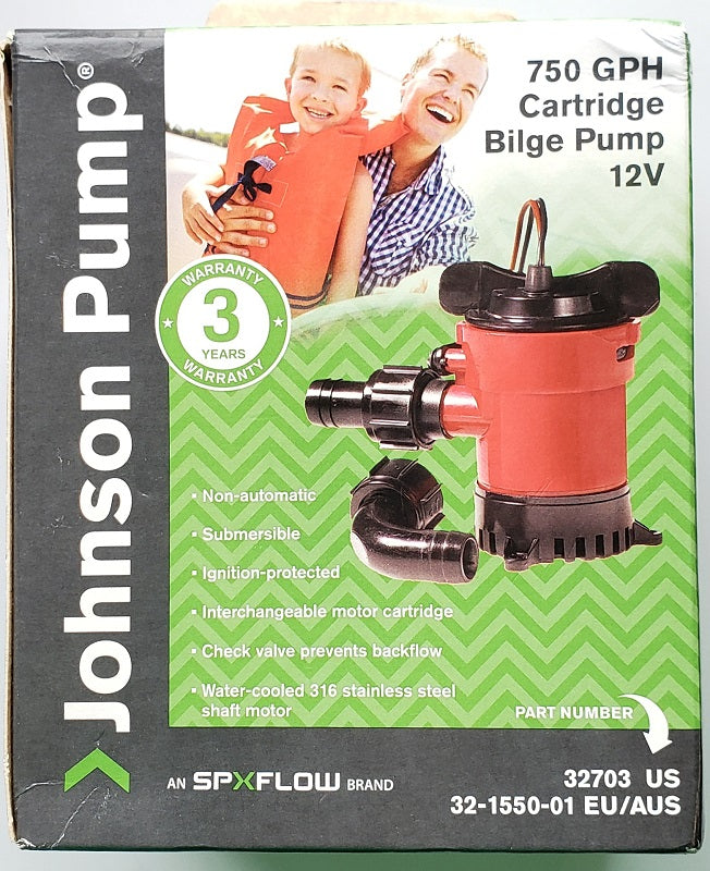 SPXFLOW Johnson Pump 750 GPH Cartridge Bilge Pump 32703