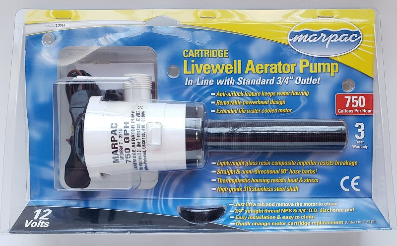 Marpac Cartridge Livewell Aerator Pump 7-2216