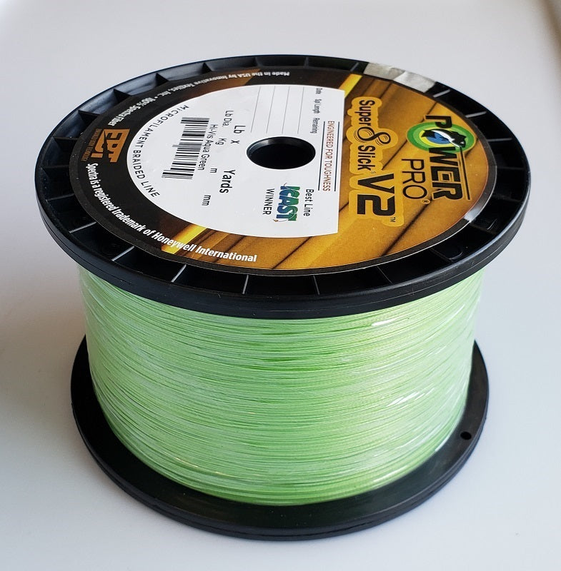 Power Pro Super 8 Slick V2 Hi-Vis Aqua Green 50 lbs 3000 yds Braided Fishing Line