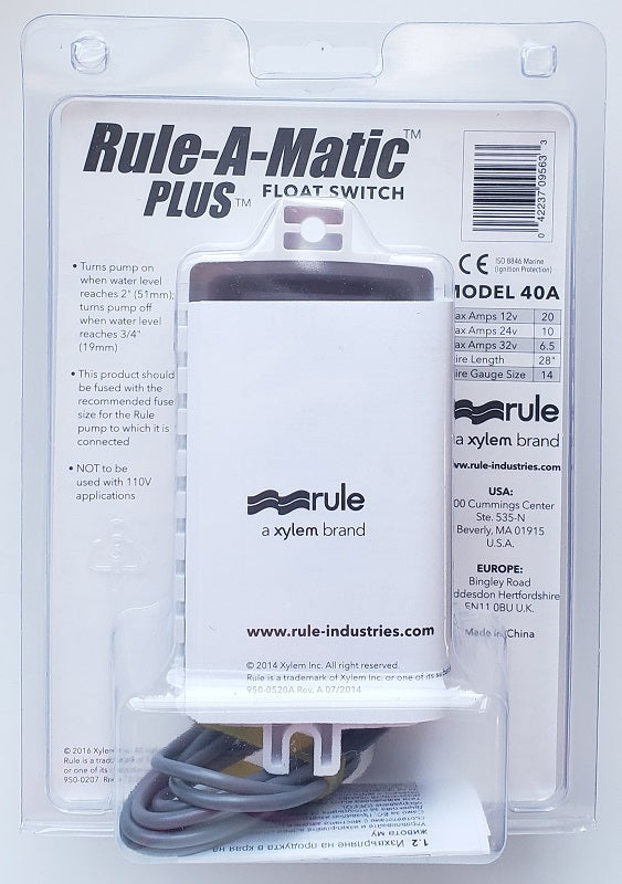 Rule-A-Matic Plus Float Switch 40A