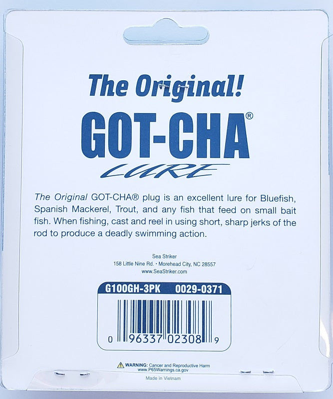 Sea Striker Got-Cha Original Lure 3 in. 1 oz. G100GH-3PK